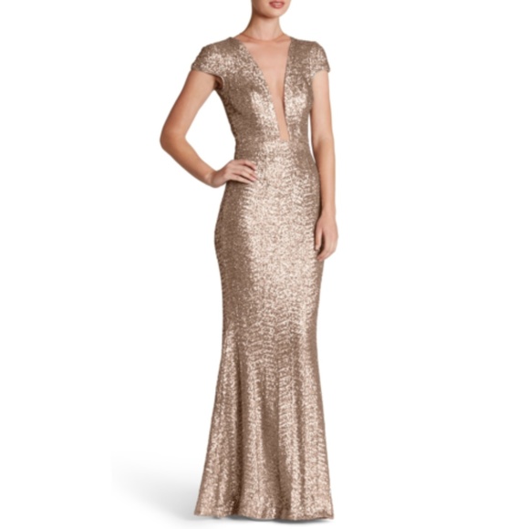 Dress the Population Michelle Sequin Gown Dress - Picture 1 of 5